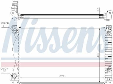 Radiators, Motora dzesēšanas sistēma NISSENS 60237A 6