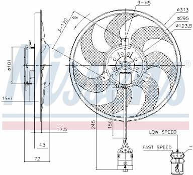 Ventilators, Motora dzesēšanas sistēma NISSENS 85754 6