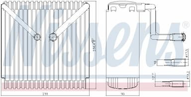 Iztvaikotājs, Gaisa kondicionēšanas sistēma NISSENS 92015 6