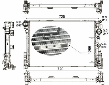 Radiators, Motora dzesēšanas sistēma NRF 53141 1