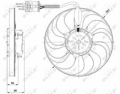 Ventilators, Motora dzesēšanas sistēma NRF 47392 2