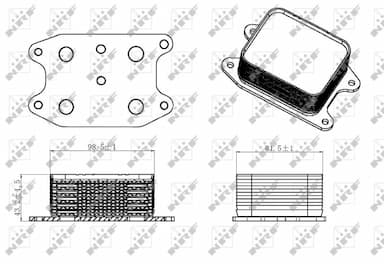 Eļļas radiators, Motoreļļa NRF 31329 5