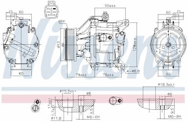 Kompresors, Gaisa kond. sistēma NISSENS 890036 9