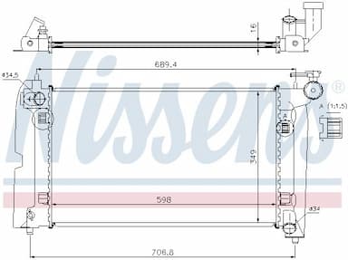 Radiators, Motora dzesēšanas sistēma NISSENS 64646A 5