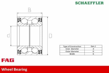 Riteņa rumbas gultņa komplekts Schaeffler FAG 713 6911 00 2