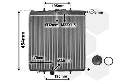 Radiators, Motora dzesēšanas sistēma VAN WEZEL 40002188 1