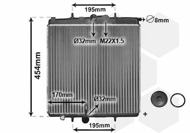 Radiators, Motora dzesēšanas sistēma VAN WEZEL 40002188 1