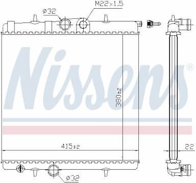 Radiators, Motora dzesēšanas sistēma NISSENS 63708A 6