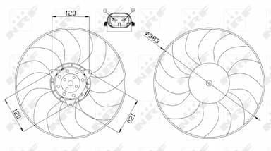 Ventilators, Motora dzesēšanas sistēma NRF 47666 2