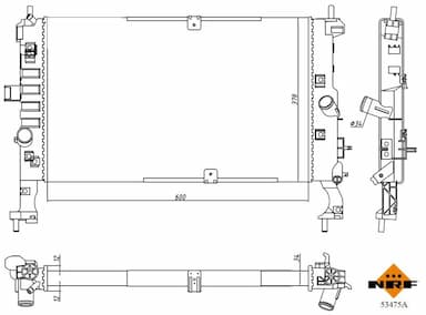 Radiators, Motora dzesēšanas sistēma NRF 53475A 1