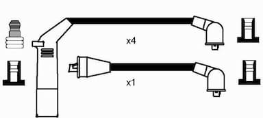 Augstsprieguma vadu komplekts NGK 0710 2