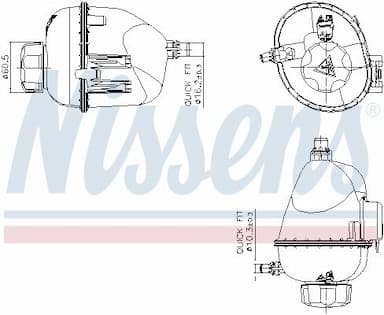 Kompensācijas tvertne, Dzesēšanas šķidrums NISSENS 996317 1