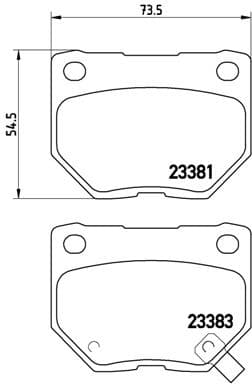 Bremžu uzliku kompl., Disku bremzes BREMBO P 78 016 1