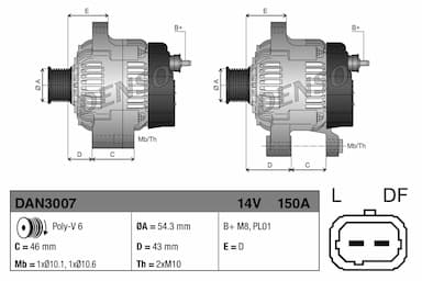 Ģenerators DENSO DAN3007 3