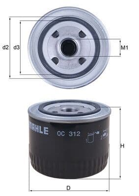 Eļļas filtrs KNECHT OC 312 1