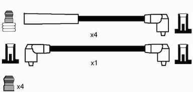 Augstsprieguma vadu komplekts NGK 5404 2