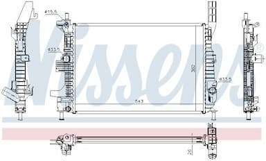 Radiators, Motora dzesēšanas sistēma NISSENS 66860 5