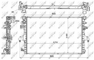 Radiators, Motora dzesēšanas sistēma NRF 53154 4