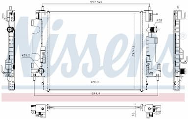 Radiators, Motora dzesēšanas sistēma NISSENS 637659 5