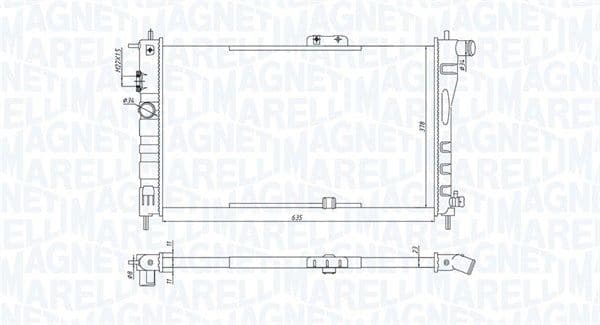 Radiators, Motora dzesēšanas sistēma MAGNETI MARELLI 350213199800 1