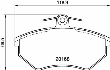 Bremžu uzliku kompl., Disku bremzes HELLA 8DB 355 017-901 1