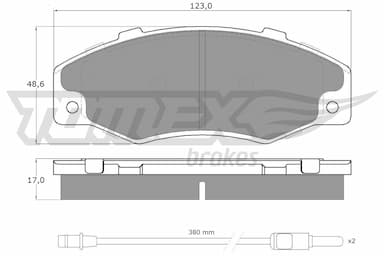 Bremžu uzliku kompl., Disku bremzes TOMEX Brakes TX 13-46 1