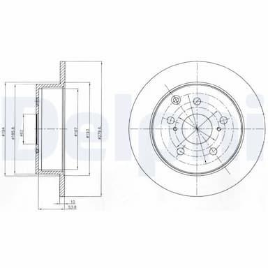 Bremžu diski DELPHI BG4303 1