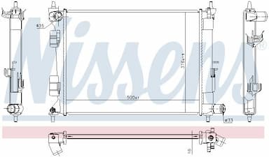 Radiators, Motora dzesēšanas sistēma NISSENS 675072 5