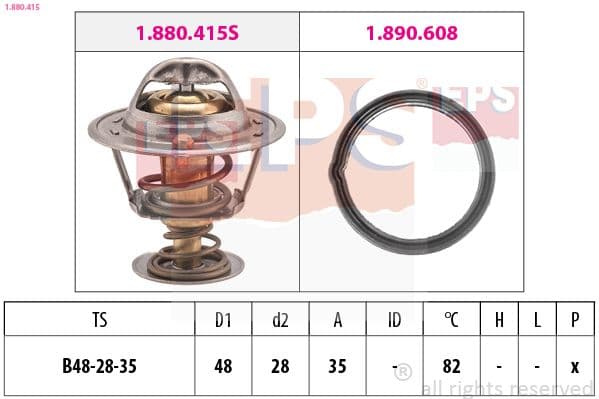 Termostats, Dzesēšanas šķidrums EPS 1.880.415 1