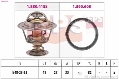 Termostats, Dzesēšanas šķidrums EPS 1.880.415 1