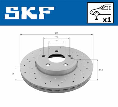 Bremžu diski SKF VKBD 80028 V1 2