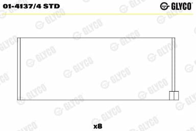 Klaņa gultnis GLYCO 01-4137/4 STD 1