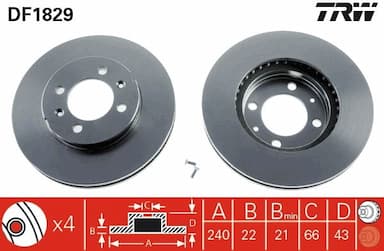 Bremžu diski TRW DF1829 1