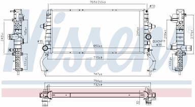 Radiators, Motora dzesēšanas sistēma NISSENS 606801 5