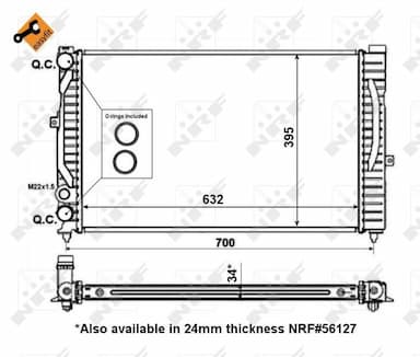 Radiators, Motora dzesēšanas sistēma NRF 509504 4