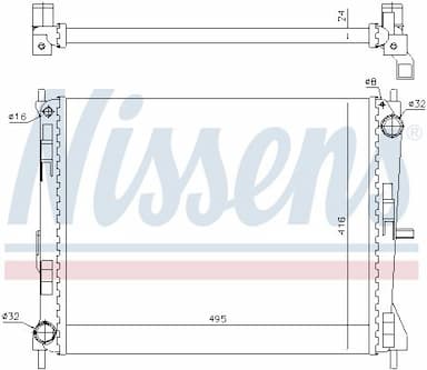 Radiators, Motora dzesēšanas sistēma NISSENS 637605 5