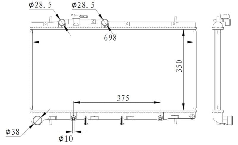 Radiators, Motora dzesēšanas sistēma NRF 59227 1