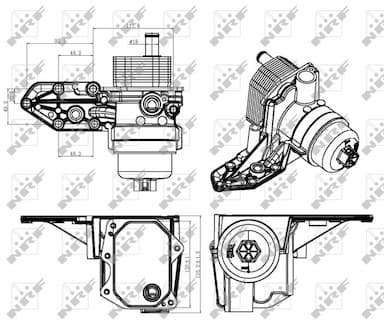 Korpuss, Eļļas filtrs NRF 31309 5