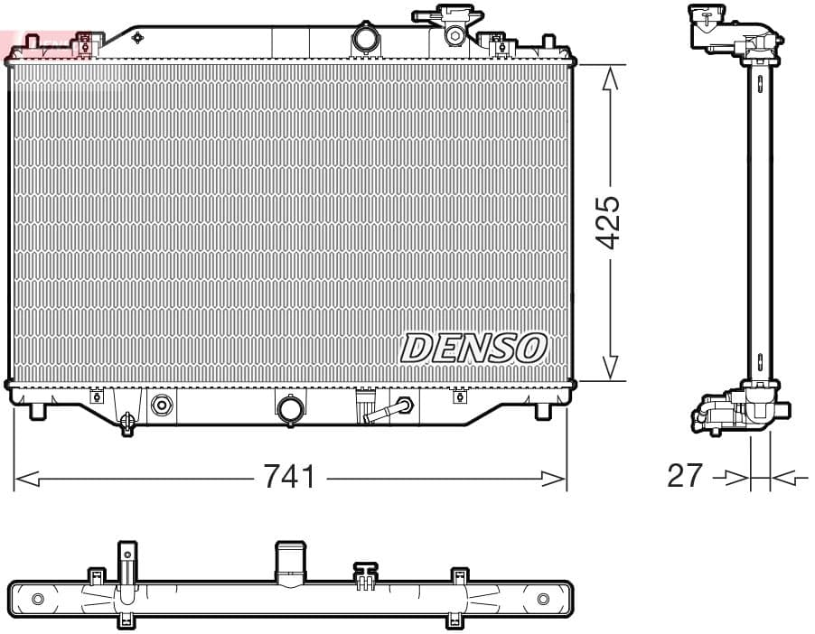 Radiators, Motora dzesēšanas sistēma DENSO DRM44051 1