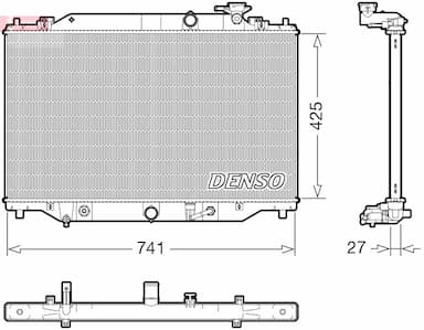 Radiators, Motora dzesēšanas sistēma DENSO DRM44051 1