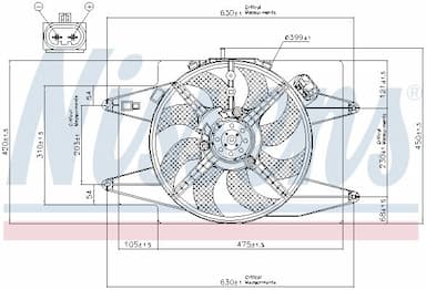 Ventilators, Motora dzesēšanas sistēma NISSENS 85105 6