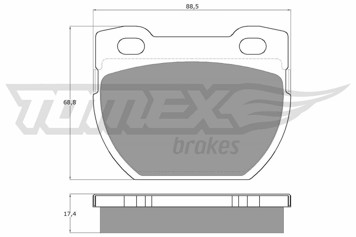 Bremžu uzliku kompl., Disku bremzes TOMEX Brakes TX 19-25 1