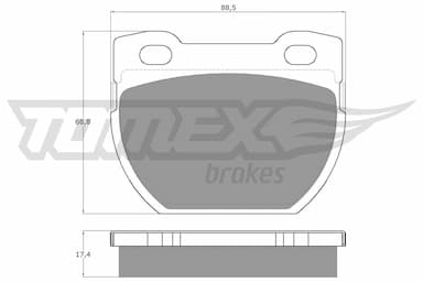 Bremžu uzliku kompl., Disku bremzes TOMEX Brakes TX 19-25 1