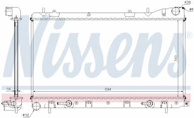 Radiators, Motora dzesēšanas sistēma NISSENS 67712 6