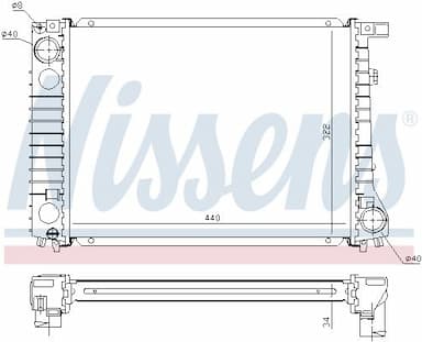 Radiators, Motora dzesēšanas sistēma NISSENS 60797A 5