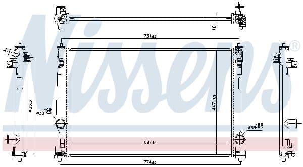 Radiators, Motora dzesēšanas sistēma NISSENS 606786 1