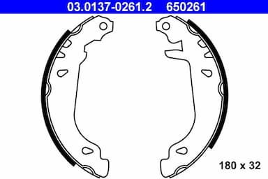 Bremžu loku komplekts ATE 03.0137-0261.2 1