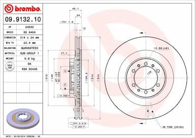 Bremžu diski BREMBO 09.9132.10 1