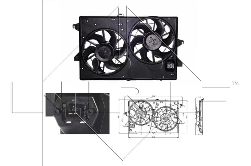 Ventilators, Motora dzesēšanas sistēma NRF 47003 1