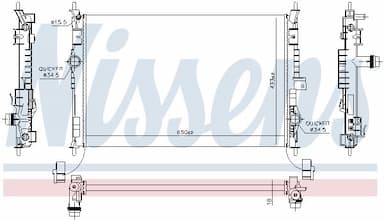 Radiators, Motora dzesēšanas sistēma NISSENS 636014 5